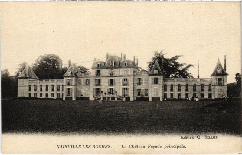 Carte postale ancienne Nainville-les-Roches Chateau - Facade Principale à Nainville-les-Roches