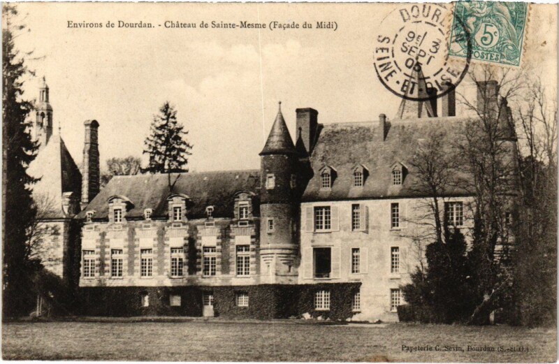 Carte postale ancienne Sainte-Mesme Chateau de sainte-Mesme - facade du Midi