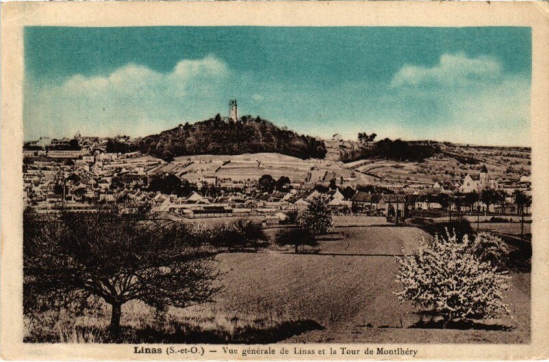 Carte postale ancienne Linas Tour de Montlhery - Vue Generale à Linas