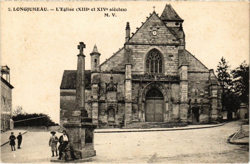 Carte postale ancienne Longjumeau Eglise à Longjumeau
