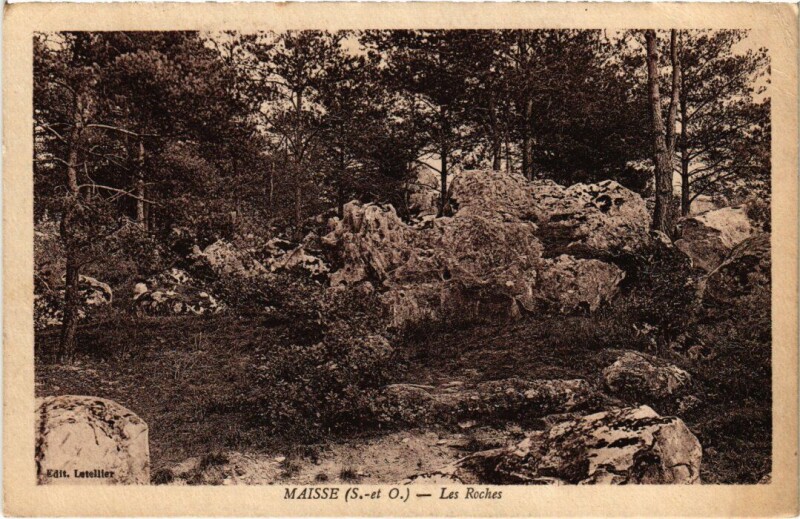 Carte postale ancienne Maisse Les Roches à Maisse