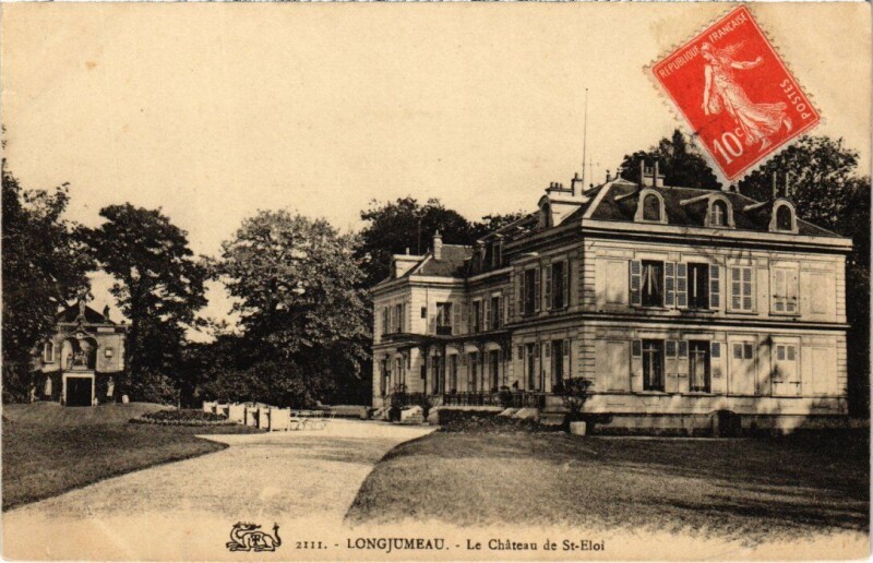 Carte postale ancienne Longjumeau Chateau de Saint-Eloi - La Pelouse à Longjumeau