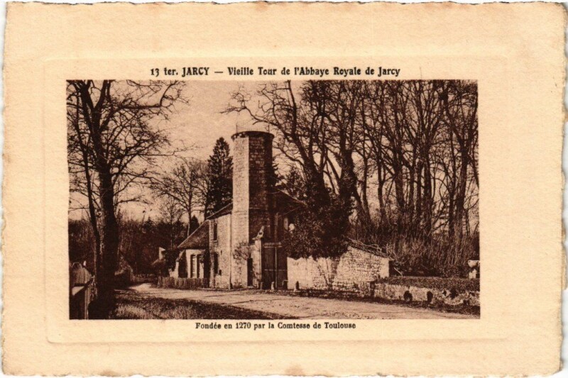 Carte postale ancienne Varennes-Jarcy Vieille Tour de l'Abbaye Royale à Varennes-Jarcy