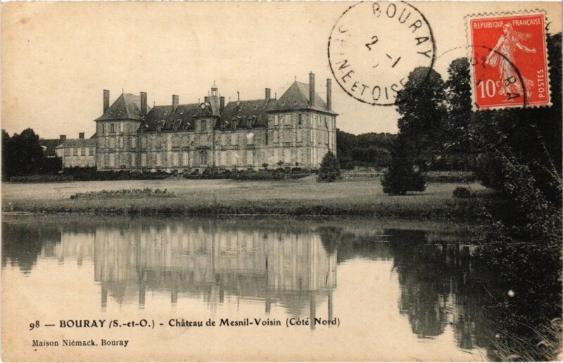 Carte postale ancienne Bouray-sur-Juine Chateau de Mesnil-Voisin - Cote Nord à Bouray-sur-Juine