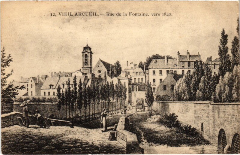 Carte postale ancienne Arcueil Rue de la Fontaine France à Arcueil