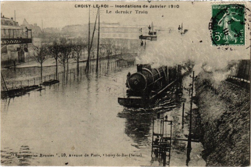 Carte postale ancienne Choisy-Le-Roi Le dernier Train France à Choisy-le-Roi