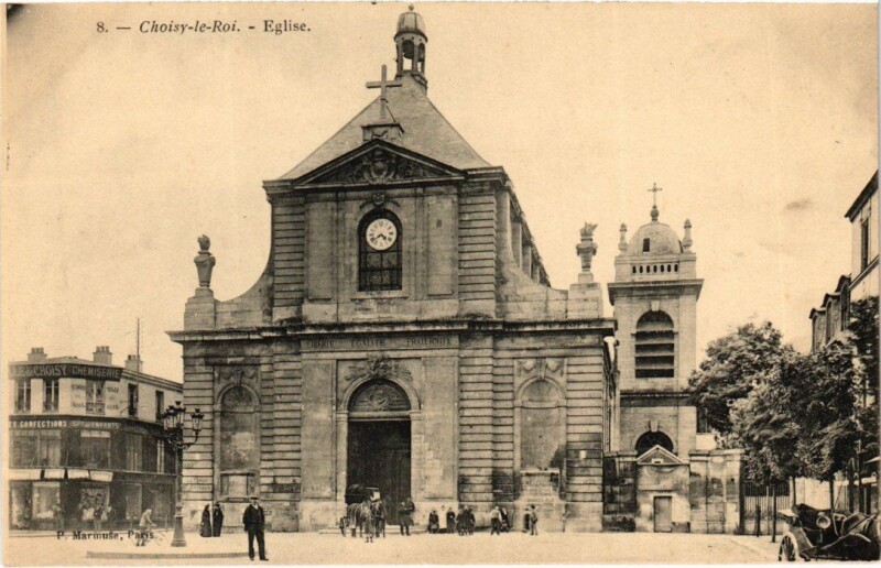 Carte postale ancienne Choisy-Le-Roi Eglise France à Choisy-le-Roi