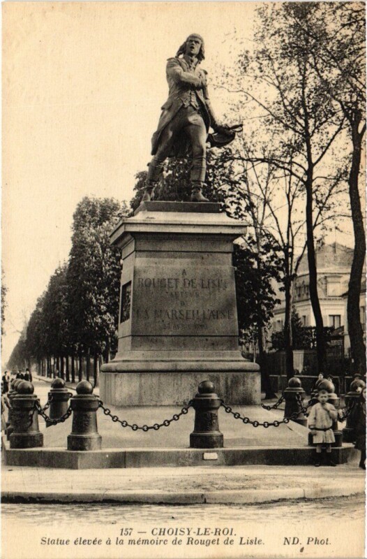 Carte postale ancienne Choisy-Le-Roi Statue elevee a la memoire France à Choisy-le-Roi