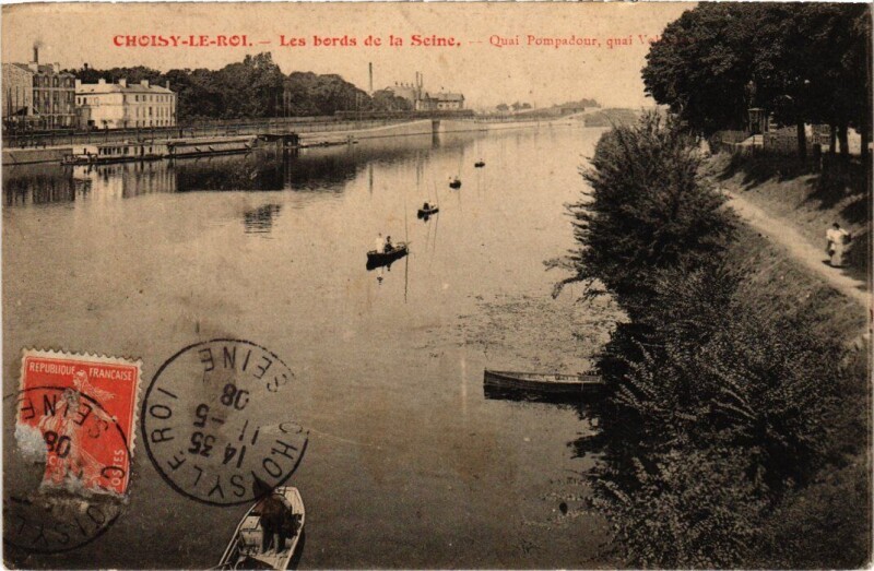 Carte postale ancienne Choisy-Le-Roi Les bords de la Seine France à Choisy-le-Roi