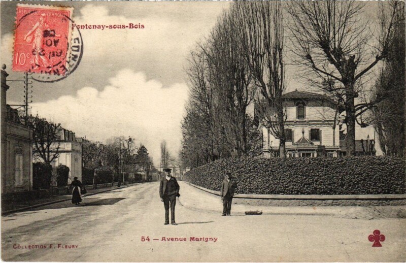 Carte postale ancienne Fontenay-Sous-Bois Avenue Marigny France à Fontenay-sous-Bois