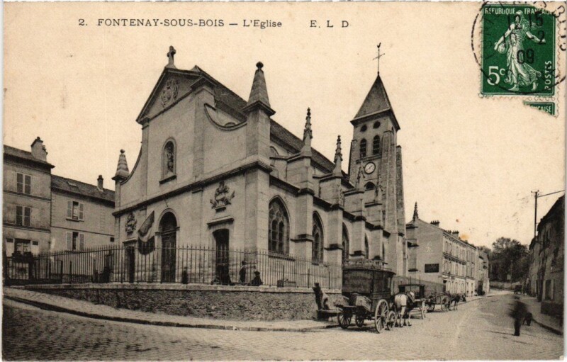 Carte postale ancienne Fontenay-Sous-Bois L'Eglise France à Fontenay-sous-Bois