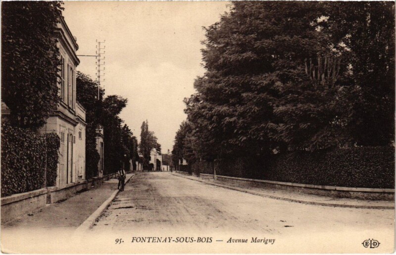 Carte postale ancienne Fontenay-Sous-Bois Avenue Marigny France à Fontenay-sous-Bois