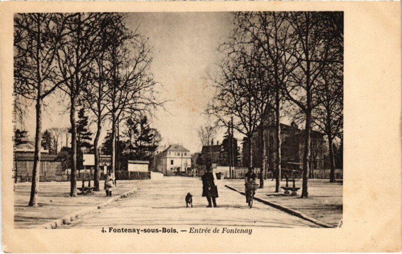 Carte postale ancienne Fontenay-Sous-Bois Entree de Fontenay France à Fontenay-sous-Bois