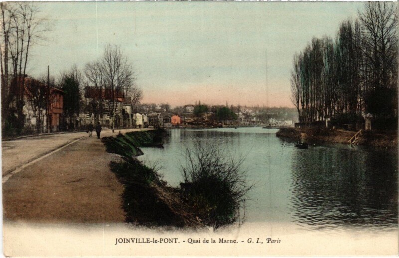 Carte postale ancienne Joinville-le-Pont Quai de la Marne France à Joinville-le-Pont