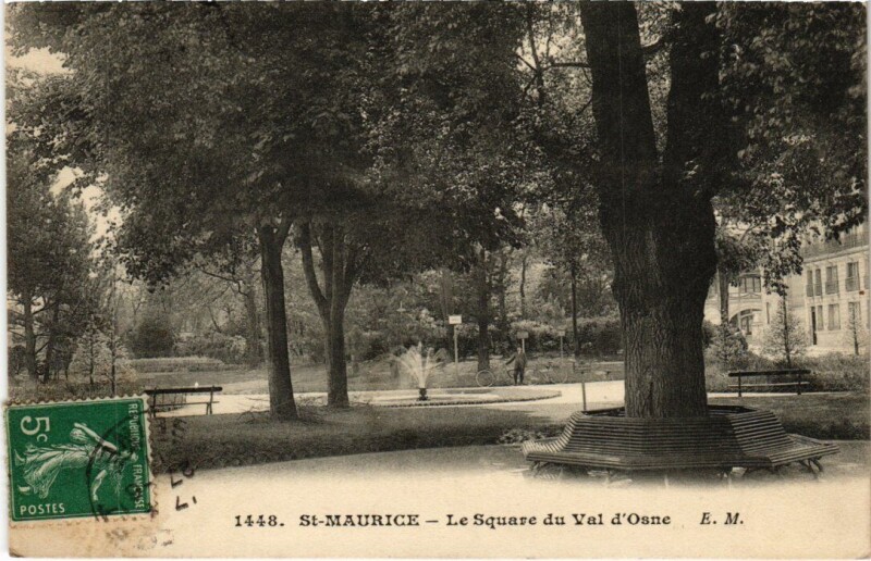 Carte postale ancienne Saint-Maurice Le Square du Val d'Osne France à Saint-Maurice