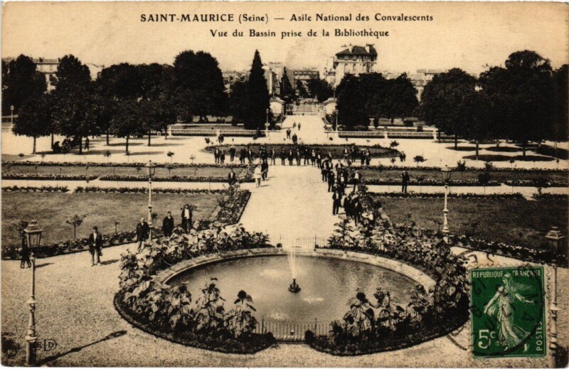 Carte postale ancienne Saint-Maurice Entree de la Maison de Convalescene France à Saint-Maurice