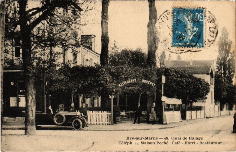 Carte postale ancienne Bry sur Marne Quai de Halage France à Bry-sur-Marne