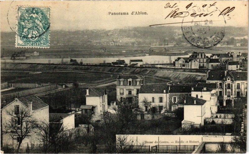 Carte postale ancienne Ablon Panorama France