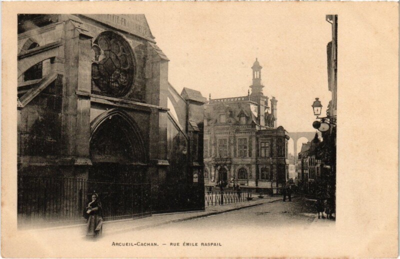 Carte postale ancienne Arceuil-Cachan Rue Emile Raspail France à Cachan