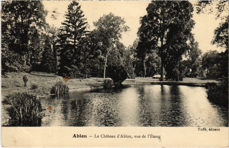 Carte postale ancienne Ablon Le Chateau, vue de l'Etang France