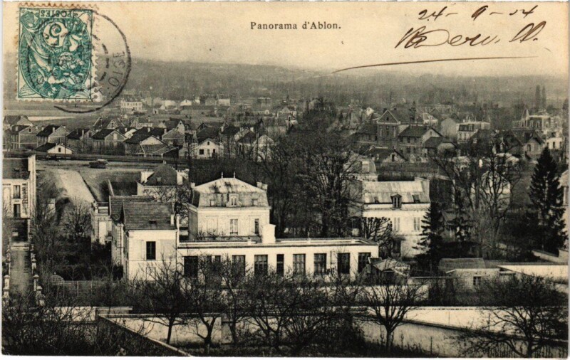 Carte postale ancienne Ablon Panorama France