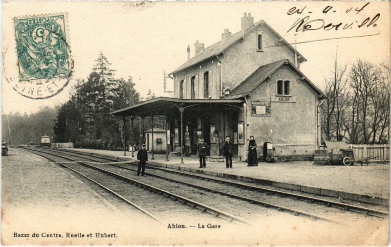 Carte postale ancienne Ablon La Gare France