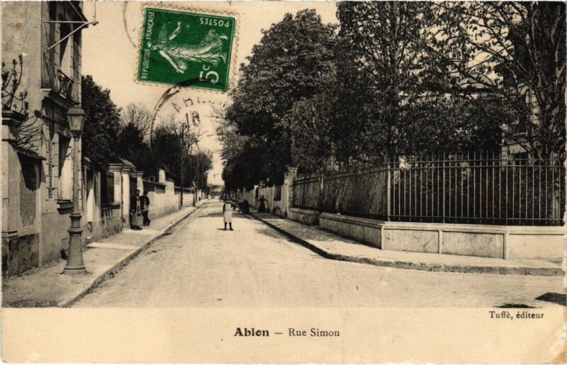 Carte postale ancienne Ablon Rue Simon France