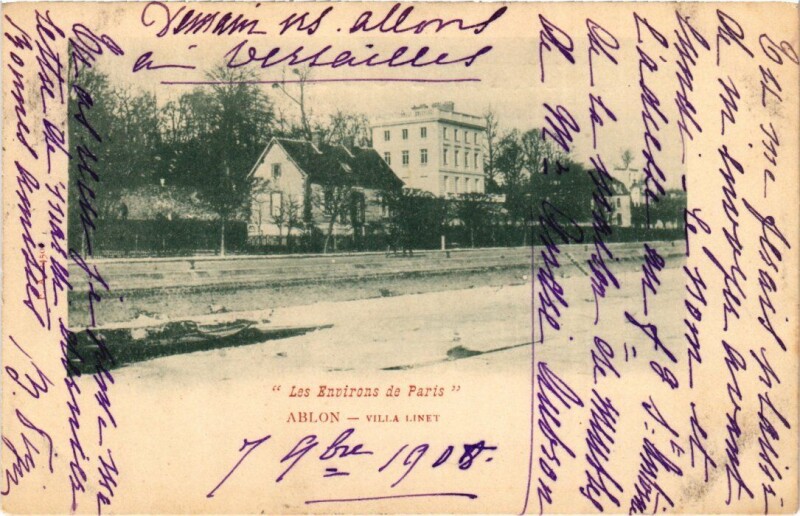 Carte postale ancienne Ablon Villa Linet France