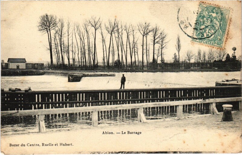Carte postale ancienne Ablon Le Barrage France