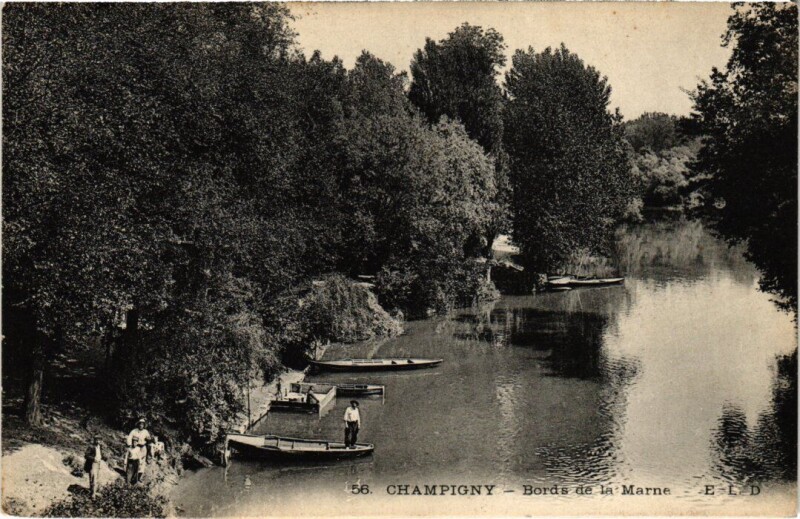 Carte postale ancienne Champigny Bords de la Marne France