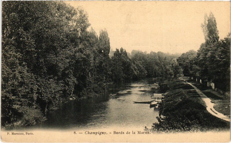 Carte postale ancienne Champigny Bords de la Marne France