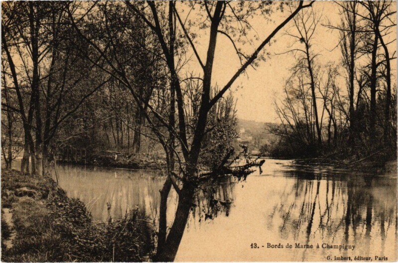 Carte postale ancienne Champigny Bords de Marne France