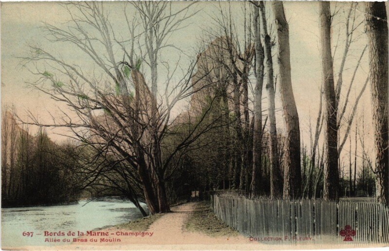 Carte postale ancienne Champigny Bords de la Marne France