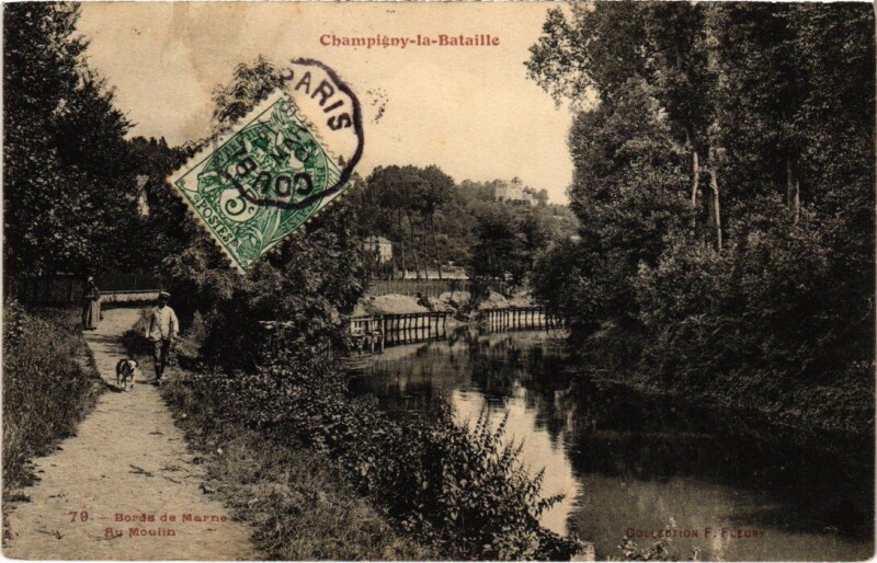 Carte postale ancienne Champigny Bords de Marne France