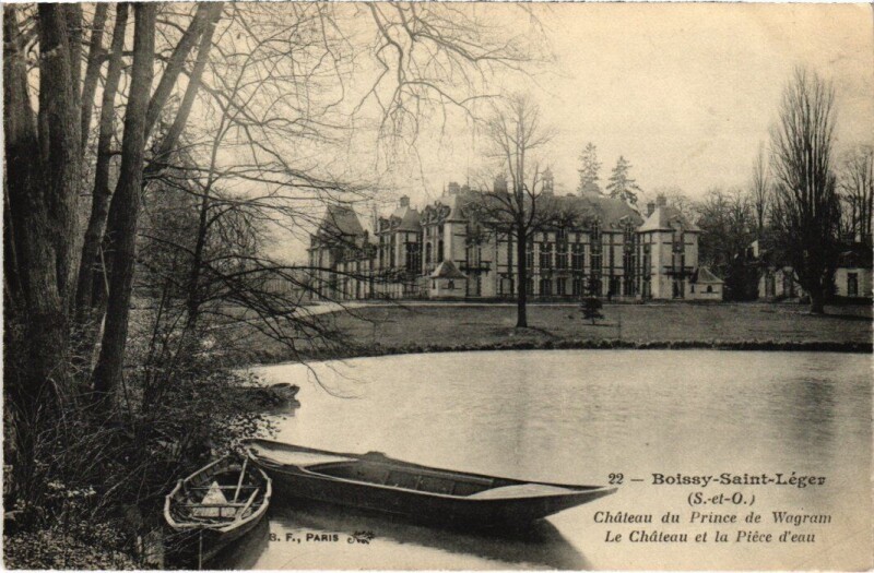 Carte postale ancienne Boissy Le Chateau et la Piece d'eau France
