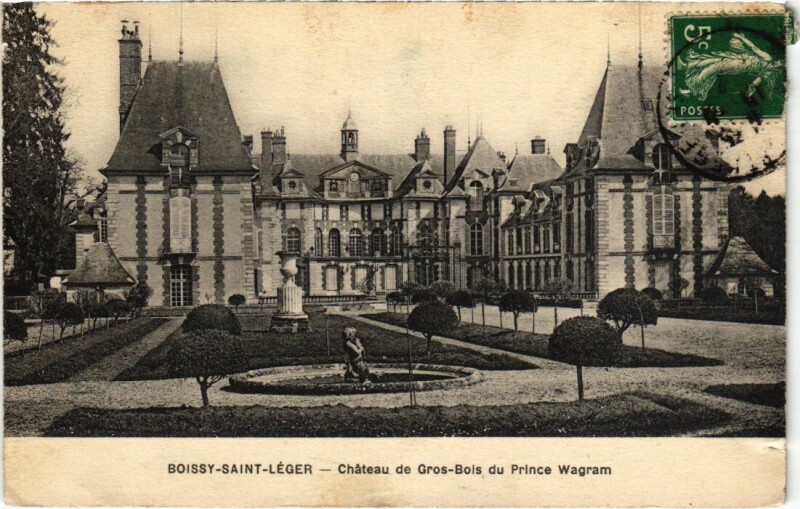 Carte postale ancienne Boissy Chateau de Gros-Bois du Prince Wagram France