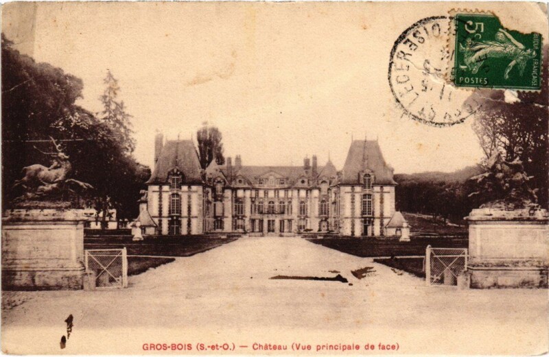Carte postale ancienne Boissy Chateau Vue principale de face France