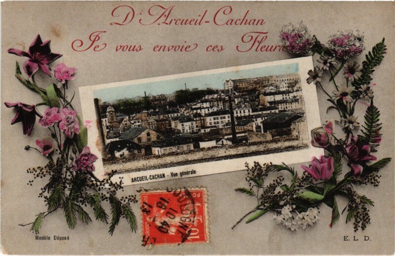 Carte postale ancienne Arcueil Vue Generale France à Arcueil