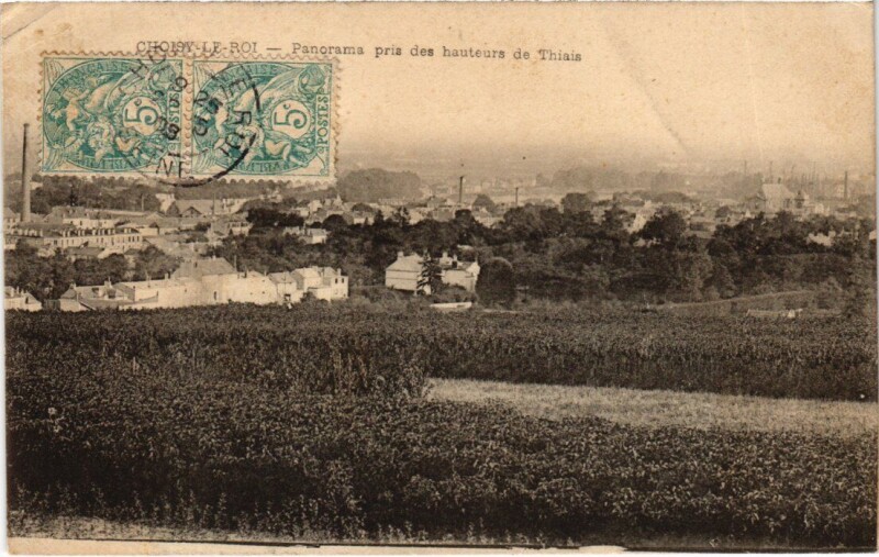 Carte postale ancienne Choisy-Le-Roi Panorama pris des hauteurs de Thiais France à Choisy-le-Roi