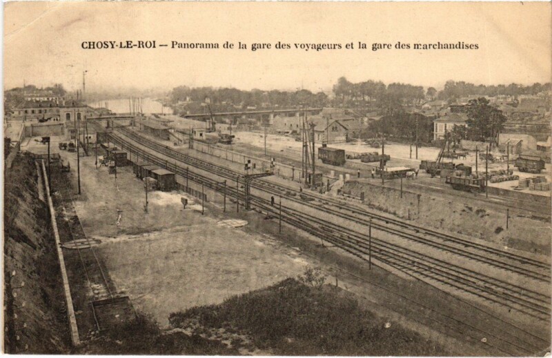 Carte postale ancienne Choisy-Le-Roi Panorama de la gare des voyageurs France à Choisy-le-Roi