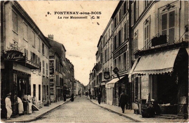 Carte postale ancienne Fontenay-Sous-Bois La rue Mauconseil France à Fontenay-sous-Bois