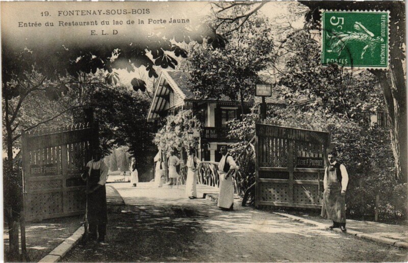 Carte postale ancienne Fontenay-Sous-Bois Entree du Restaurant du lac France à Fontenay-sous-Bois
