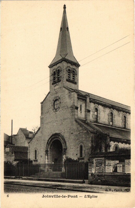 Carte postale ancienne Joinville-le-Pont L'Eglise France à Joinville-le-Pont