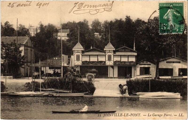 Carte postale ancienne Joinville-le-Pont Le Garage Perre France à Joinville-le-Pont