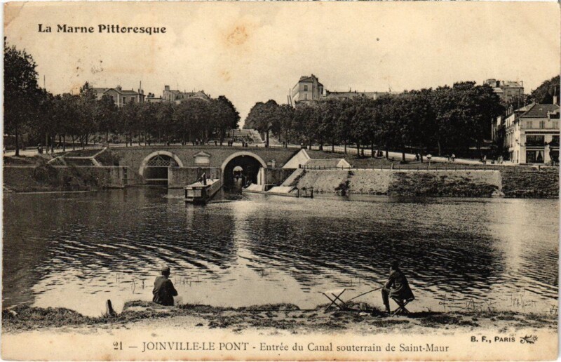 Carte postale ancienne Joinville-le-Pont Entree du Canal souterrain de Saint-Maur France à Joinville-le-Pont