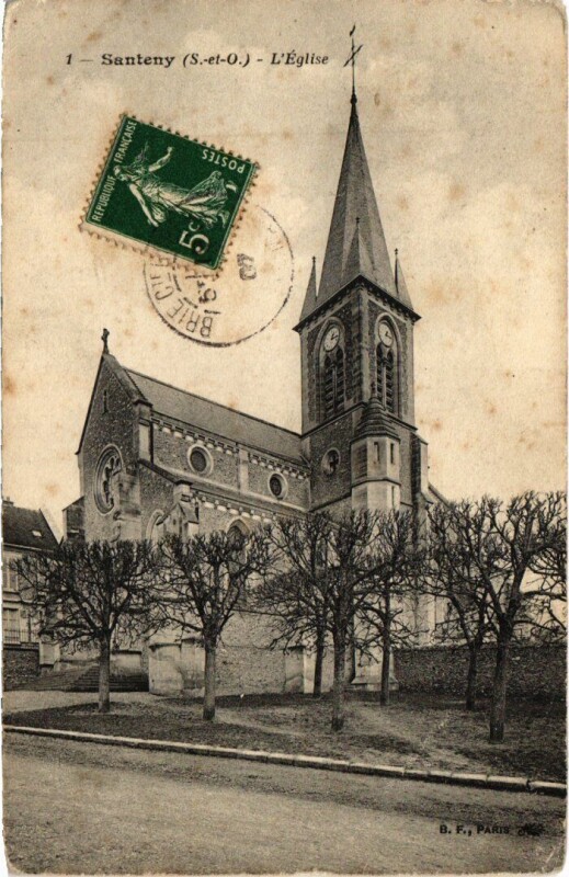 Carte postale ancienne Santeny L'Eglise France à Santeny