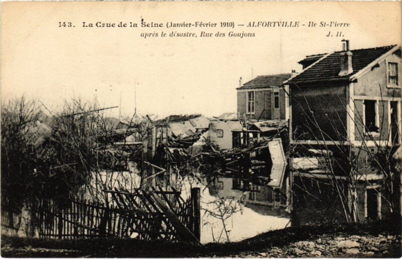 Carte postale ancienne Alfort Rue des Goujons France