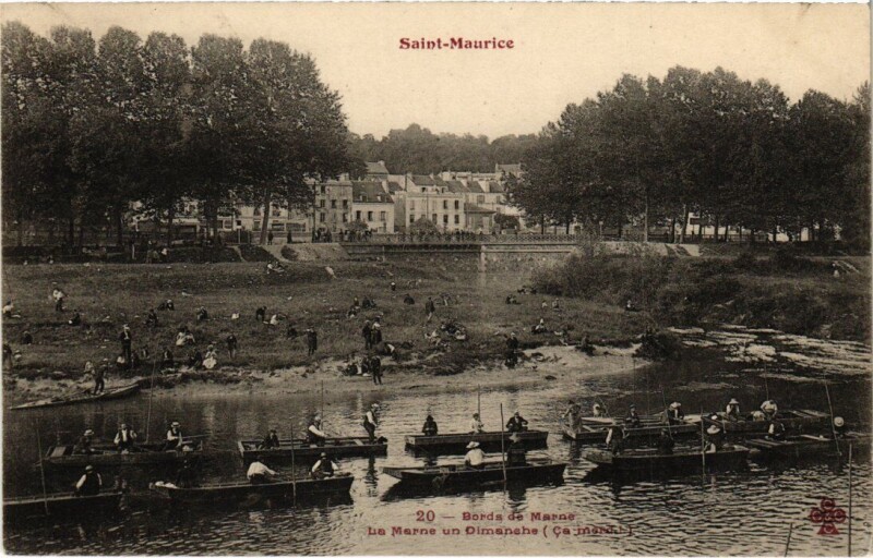 Carte postale ancienne Saint-Maurice Bords de Marne France à Saint-Maurice