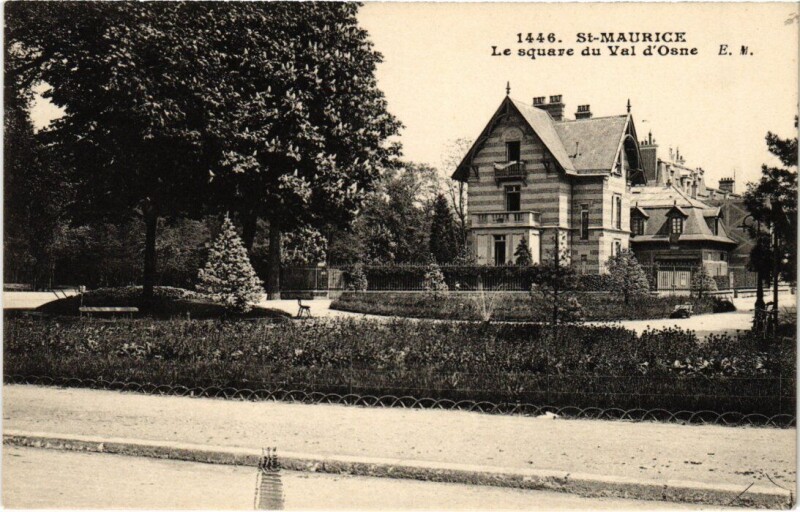 Carte postale ancienne Saint-Maurice Le Square du Val d'Osne France à Saint-Maurice