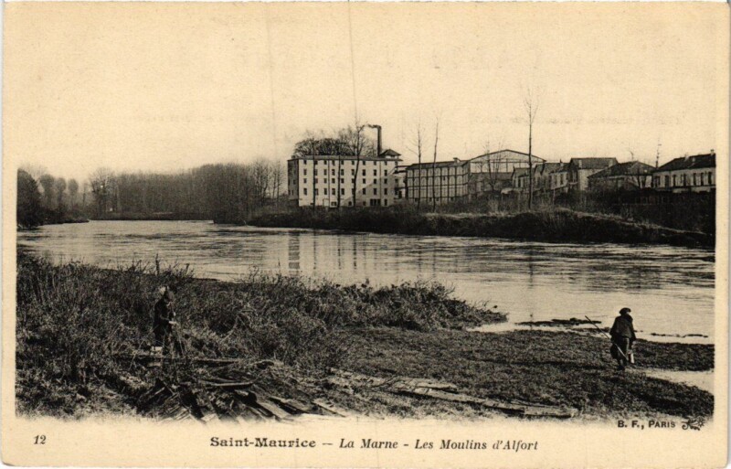 Carte postale ancienne Saint-Maurice La Marne-Les Moulins France à Saint-Maurice